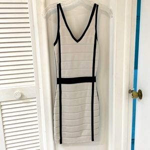 Black and white bodycon dress